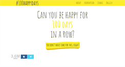 Desktop Screenshot of 100happydays.com